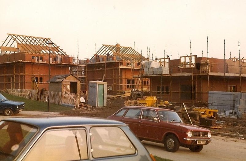 New houses in Valley Road, Lillington, 1983 Valley Road, Lillington, 1983